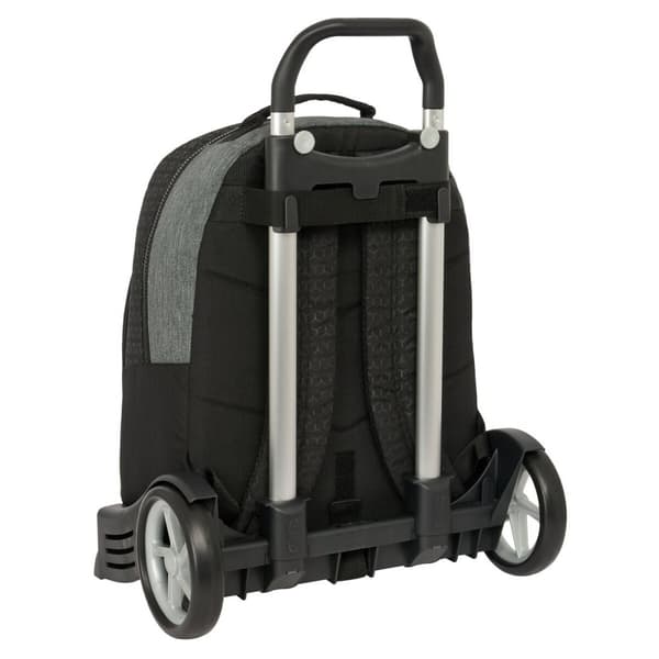 Skolväska med hjul BlackFit8 Old school Svart Grå 32 x 42 x 15 cm