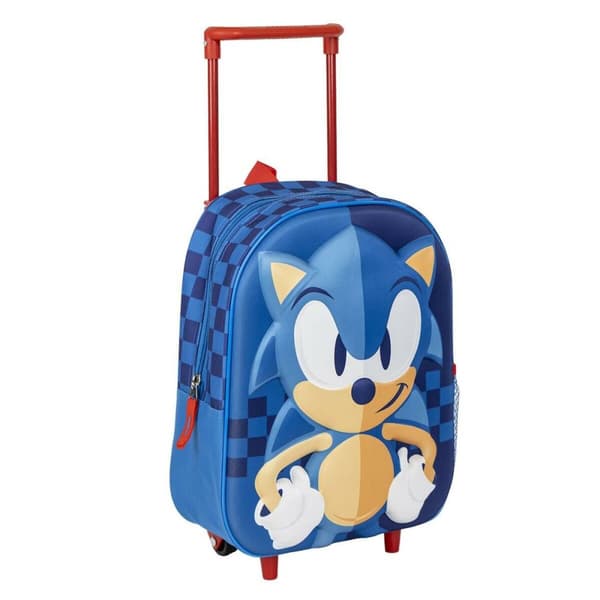 Skolryggsäck 3D med hjul Sonic