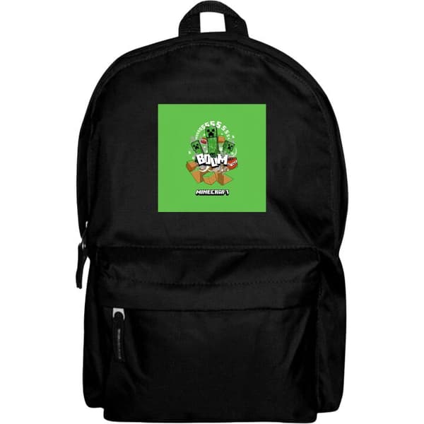 Reppu Kevyestä Materiaalista | Aikuisten Reppu Minecraft Boom Musta Aikuinen