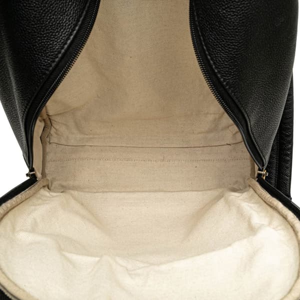 Pre-owned Gucci Leather Logo Backpack Black