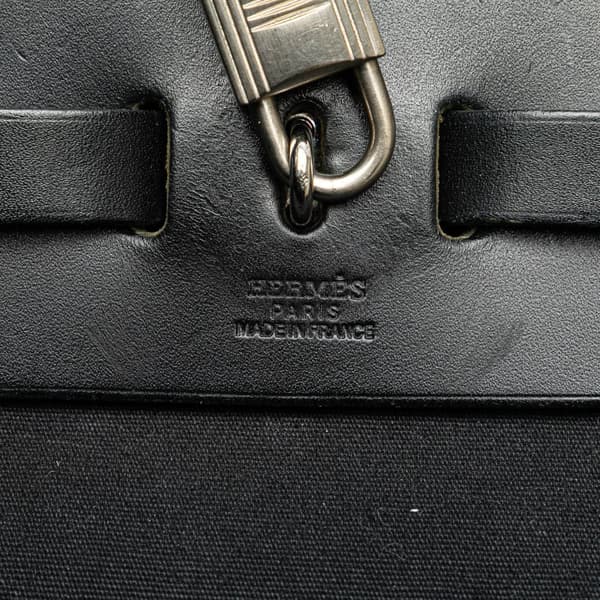 Pre-owned Hermès Toile Herbag GM Backpack Black