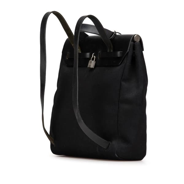 Pre-owned Hermès Toile Herbag GM Backpack Black