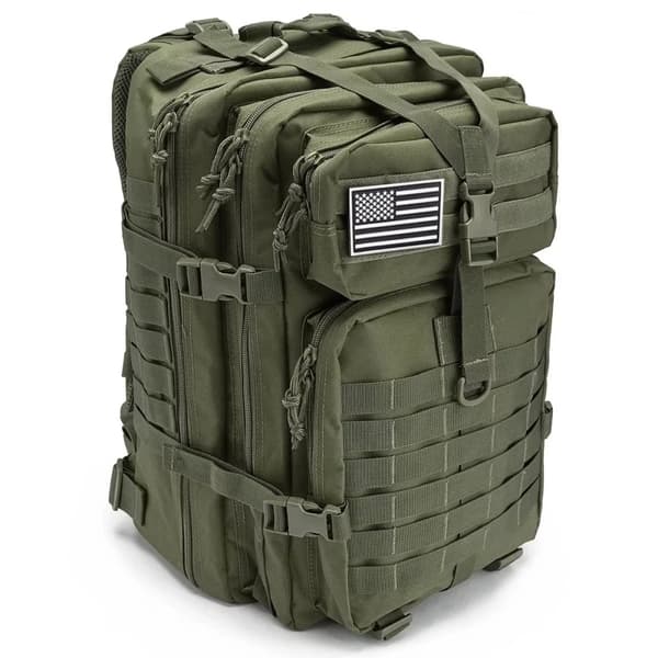 Taktisk Ryggsäck, Hållbar Design, Rymlig 50L Kapacitet,Grön
