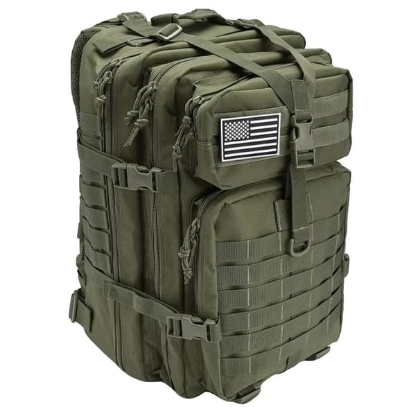 Taktisk Ryggsäck, Hållbar Design, Rymlig 50L Kapacitet,Grön