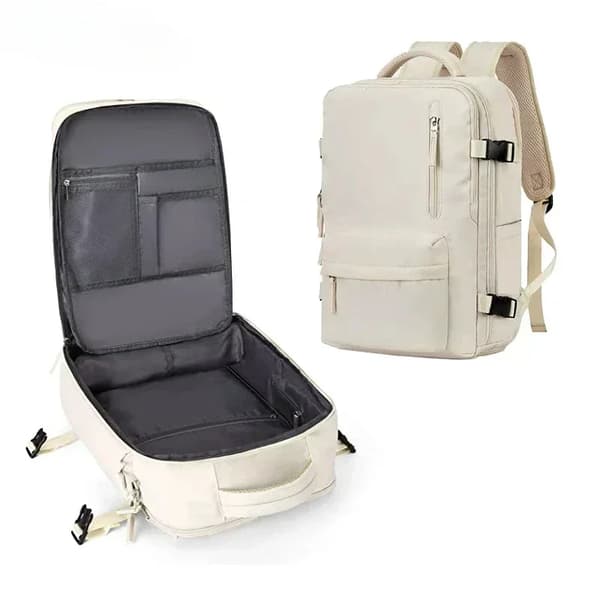 Ryggsäck, Nylonmaterial, Mjuk baksidesdesign,Off white