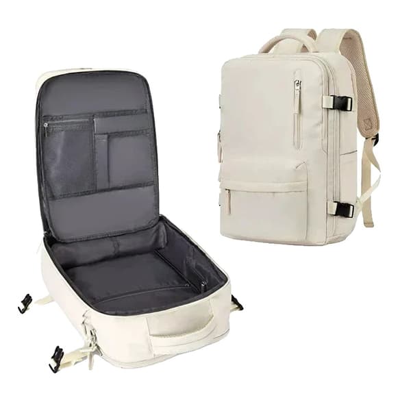 Ryggsäck, Nylonmaterial, Mjuk baksidesdesign,Off white