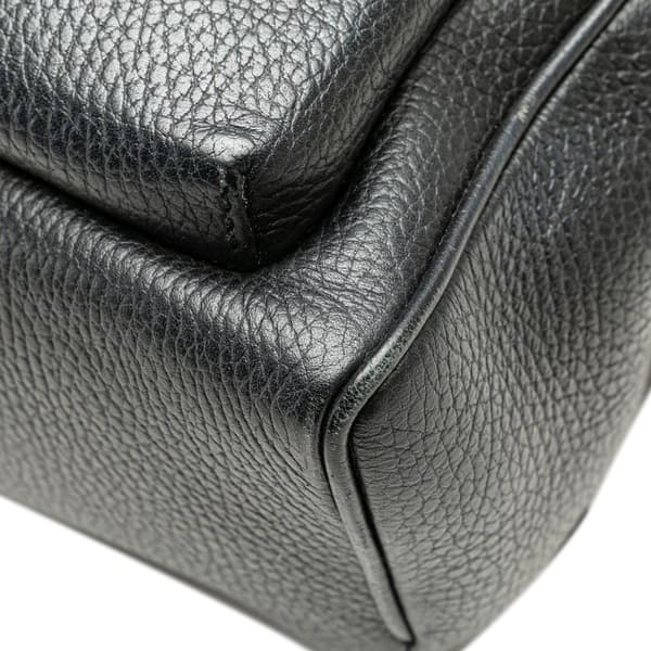 Pre-owned Gucci Soho Leather Chain Backpack Black