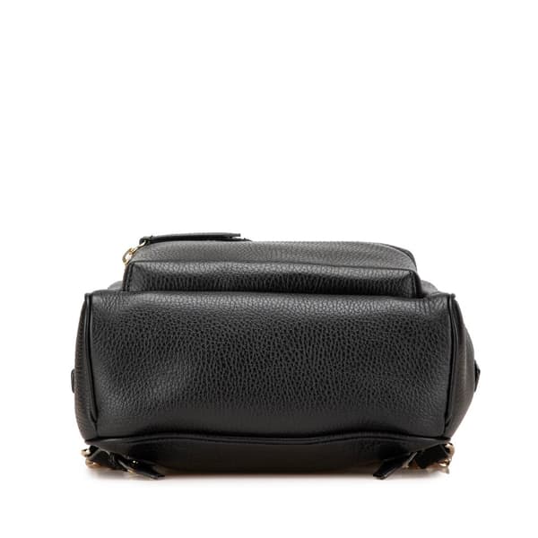Pre-owned Gucci Soho Leather Chain Backpack Black