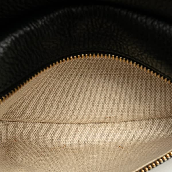 Pre-owned Gucci Soho Leather Chain Backpack Black