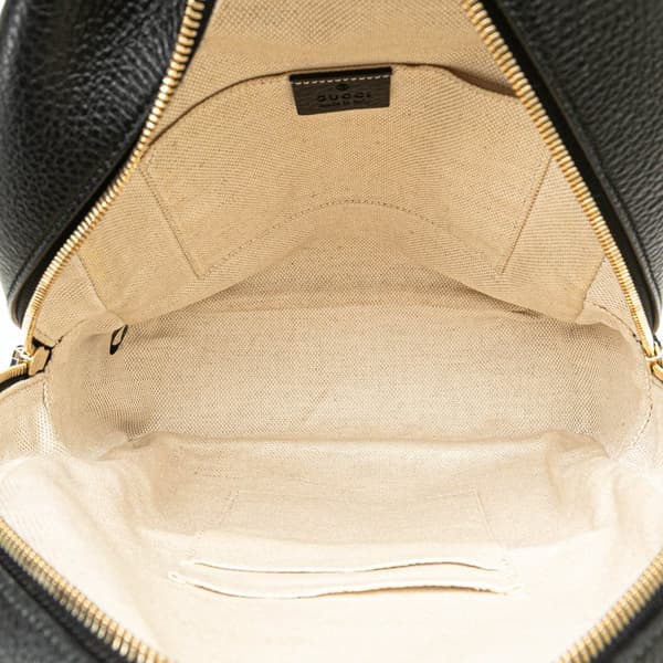 Pre-owned Gucci Soho Leather Chain Backpack Black