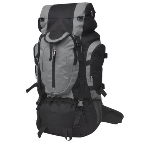 Vandringsryggsäck XXL 75 L svart och grå