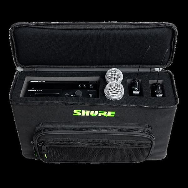 Transportväska - Shure - SH-WRLSSCARRYBAG-2 - Nylon 600D - Vadderad - För 2 HF-system