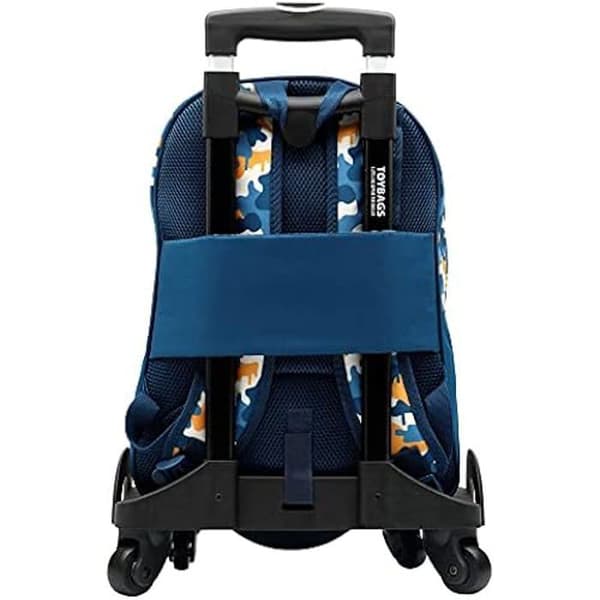 Fortnite Blue Camo skolryggsäck + Toybags vagn med 4 svängbara hjul - två huvudfickor och framficka -