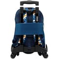Miniatyrbild 2 av 2: Fortnite Blue Camo skolryggsäck + Toybags vagn med 4 svängbara hjul - två huvudfickor och framficka -