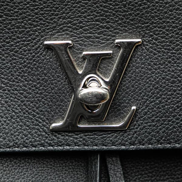 Pre-owned Louis Vuitton Taurillon Lockme Backpack Black