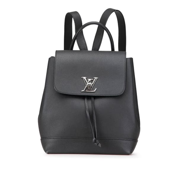 Pre-owned Louis Vuitton Taurillon Lockme Backpack Black