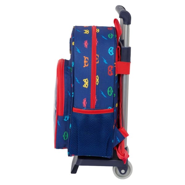 Skolerygsæk med Hjul PJ Masks Ready Marineblå 26 x 34 x 11 cm
