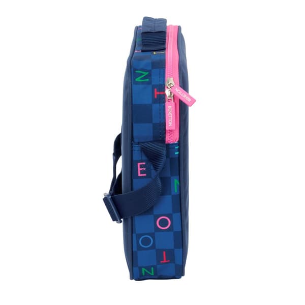 Skoletaske Benetton Damero Marineblå 38 x 28 x 6 cm