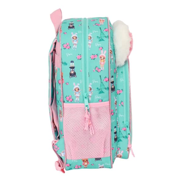 Skoletaske Na!Na!Na! Surprise Bunny Pink Turkisblå 32 x 38 x 12 cm