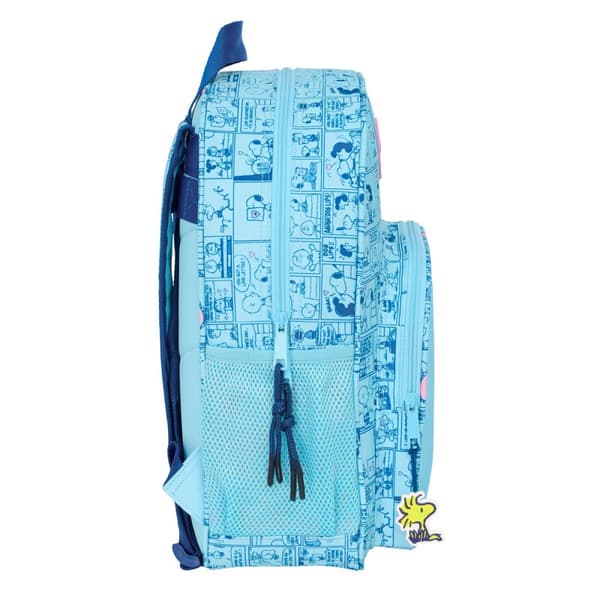 Skoletaske Snoopy Love Blå 32 x 38 x 12 cm