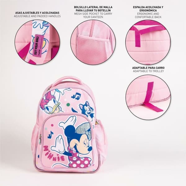Skoletaske Minnie Mouse Pink 34 x 5,5 x 44 cm