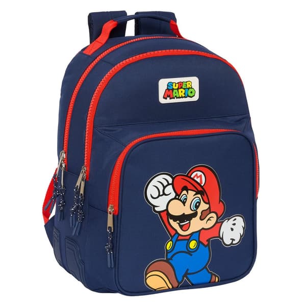 Koululaukku Super Mario World Laivastonsininen 32 x 42 x 15 cm
