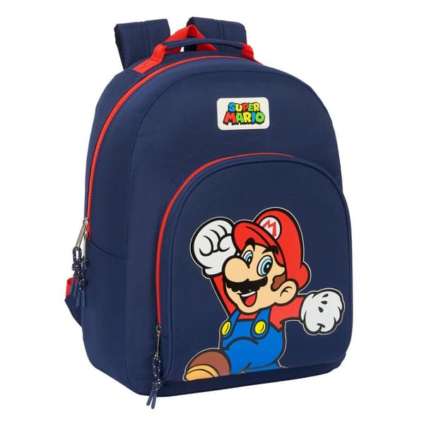 Koululaukku Super Mario World Laivastonsininen 32 x 42 x 15 cm