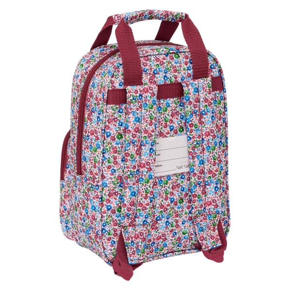 Koululaukku Nait Nait Flores coimbra burdeos Burgundi 20 x 28 x 8 cm