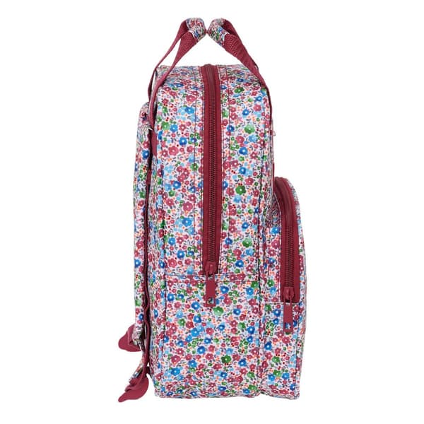 Koululaukku Nait Nait Flores coimbra burdeos Burgundi 20 x 28 x 8 cm