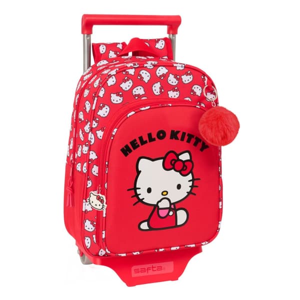 Reppu pyörillä Hello Kitty Iconic Valkoinen Punainen 26 x 11 x 67 cm 26 x 34 x 11 cm