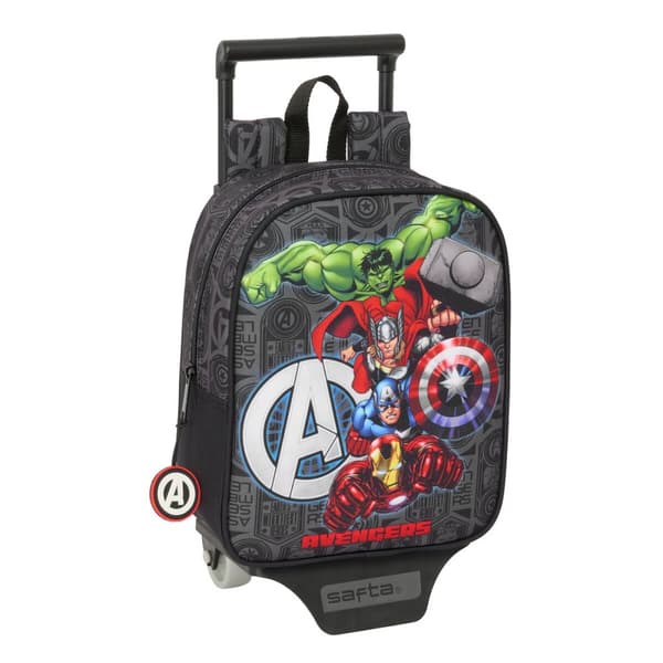 Reppu pyörillä The Avengers Vendetta Musta 22 x 27 x 10 cm