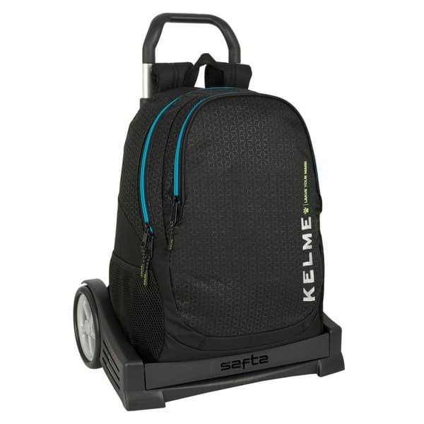 Reppu pyörillä Kelme Iron Musta 32 x 44 x 16 cm