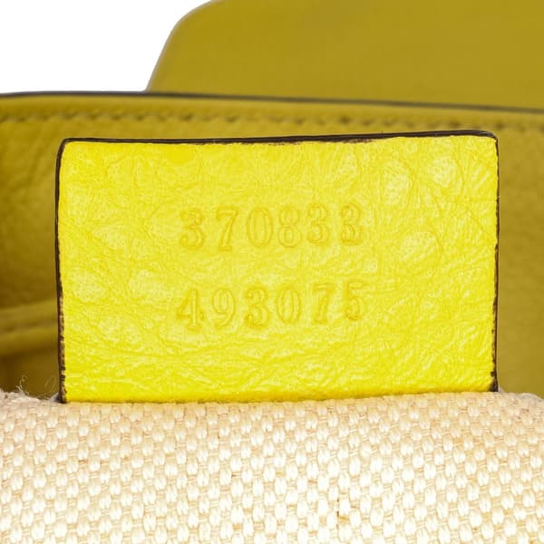 Pre-owned Gucci Leather Bamboo Tassel Backpack Yellow