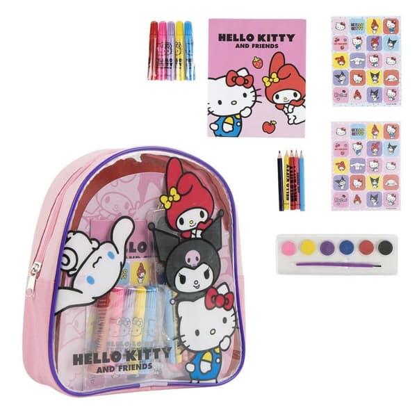 Tegnerygsæk til børn Hello Kitty Pink 22,0 x 23,0 x 7,0 cm