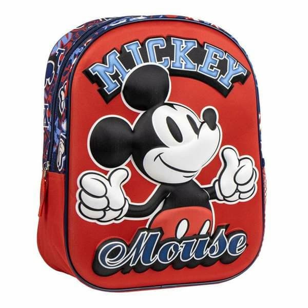 Skoletaske Mickey Mouse Rød 25,0 x 31,0 x 10,0 cm