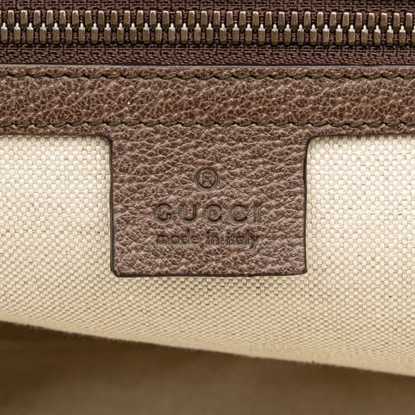 Pre-owned Gucci Medium GG Supreme Ophidia Backpack Brown