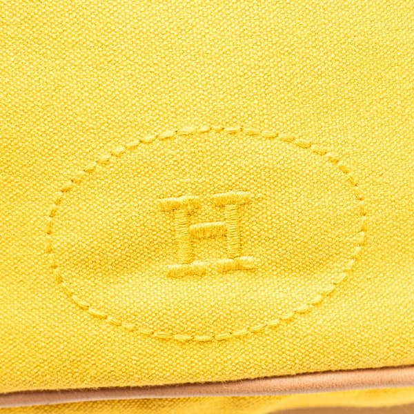Pre-owned Hermès Toile Polochon Mimile Yellow