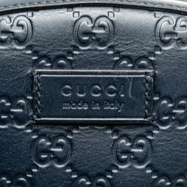 Pre-owned Gucci Guccissima Backpack Blue
