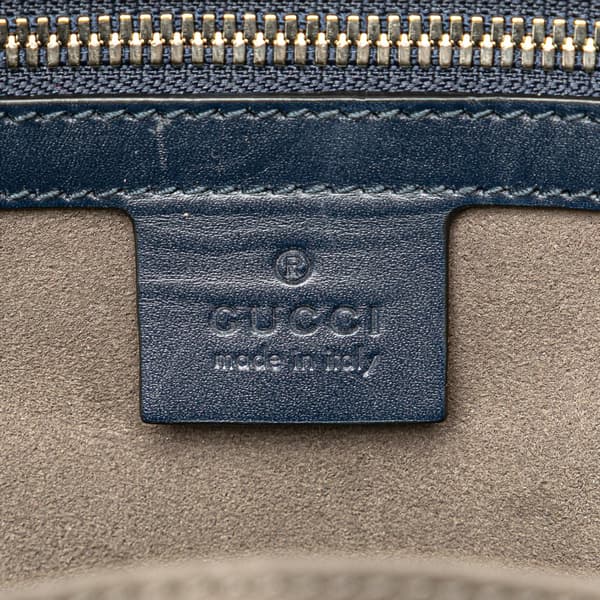 Pre-owned Gucci Guccissima Backpack Blue