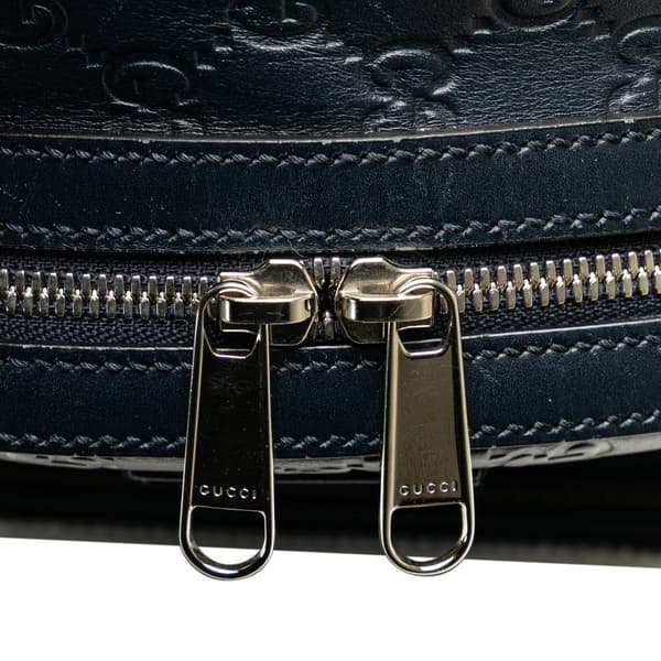 Pre-owned Gucci Guccissima Backpack Blue