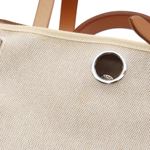 Pre-owned Hermès Toile Herbag Backpack PM Brown