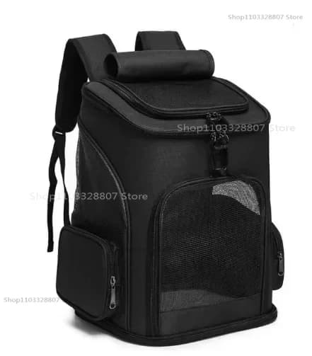 Pet Cat Carrier Backpack, Expandable Design, Breathable Mesh,Enkel stil
