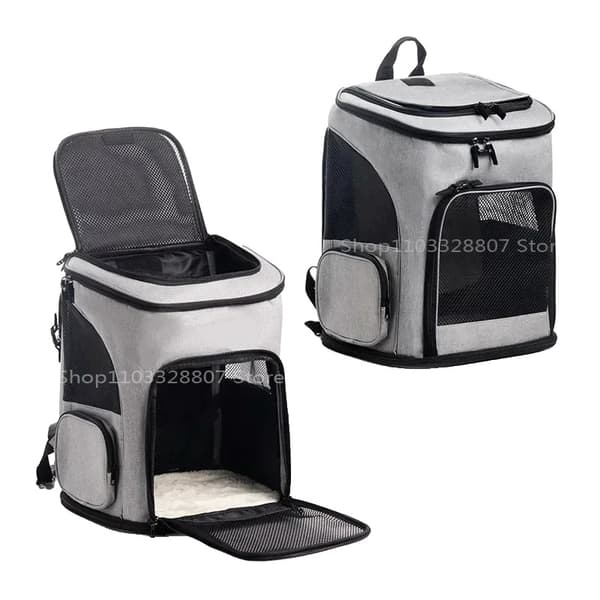 Pet Cat Carrier Backpack, Udvidelig Design, Åndbart Mesh,Simpel stil 1 taske