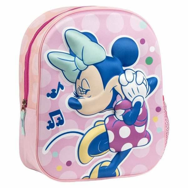 Skolryggsäck 3D Minnie Mouse Rosa 25,0 x 31,0 x 10,0 cm