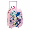 Miniatyrbild 1 av 5: Skolryggsäck 3D med hjul Minnie Mouse Rosa 25,0 x 31,0 x 10,0 cm