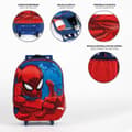 Miniatyrbild 4 av 4: Skolryggsäck 3D med hjul Spider-Man Blå 25,0 x 31,0 x 10,0 cm