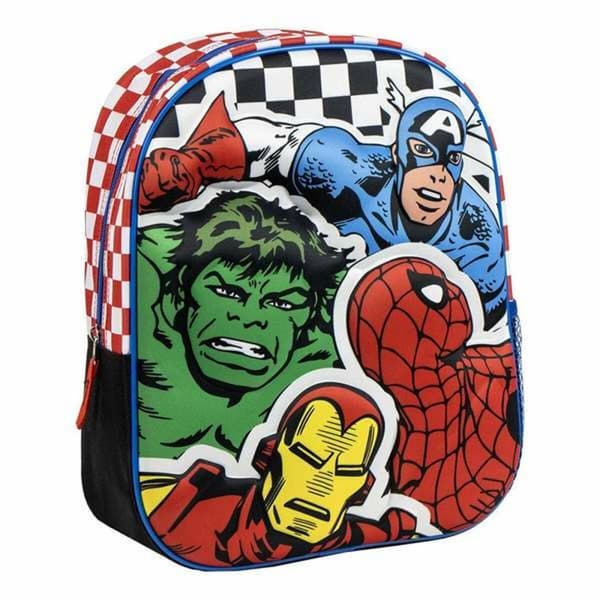 3D Skoletaske The Avengers Sort 25,0 x 31,0 x 10,0 cm
