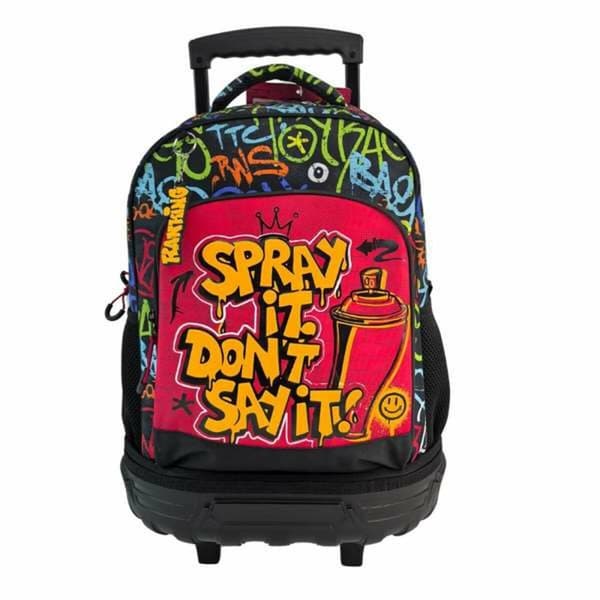 Skolerygsæk med Hjul Toybags Grafitti