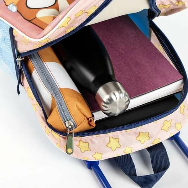 3D Skoletaske med Hjul Bluey Pink 25,0 x 31,0 x 10,0 cm
