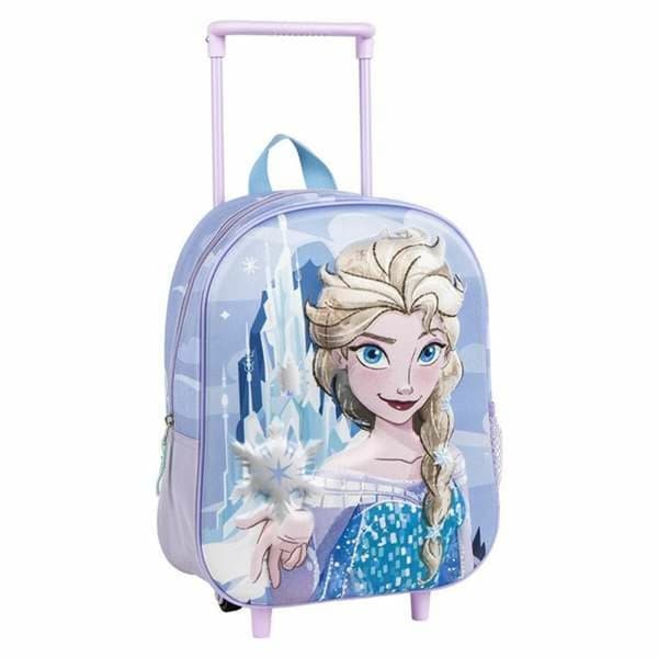 3D Koululaukku pyörillä Frozen Sininen Liila 25,0 x 31,0 x 10,0 cm